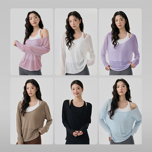 Dashu Garment - Top deportivo de manga larga para mujer, transpirable, de color liso, para yoga, pilates, fitness, tallas S, M, L, XL - Product Image 4