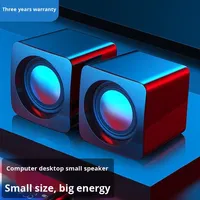 Speaker Subwoofer Mini Berkabel Desktop Komputer untuk Multimedia Laptop dengan Suara HIFI 3W Tahan Air IPX-5 & Efek Suara Game