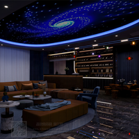 Panneaux de plafond pour home cinéma 2025, finition étoiles, lumières à fibres optiques avec effet RVB, fonction USB, design de plafond étoilé standard