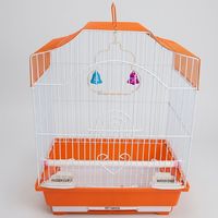 Cage à oiseaux rectangulaire extra-large, solide, écologique, simple et moderne, pliable, avec plateau amovible, mangeoires intégrées et fermeture à bouton.