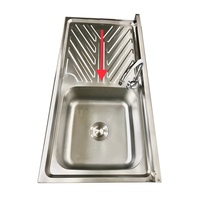 Évier de Lavage Commercial Autoportant en Acier Inoxydable Fabriqué en Chine, Équipement de Cuisine pour Restaurant et Extérieur, Bac de Nettoyage