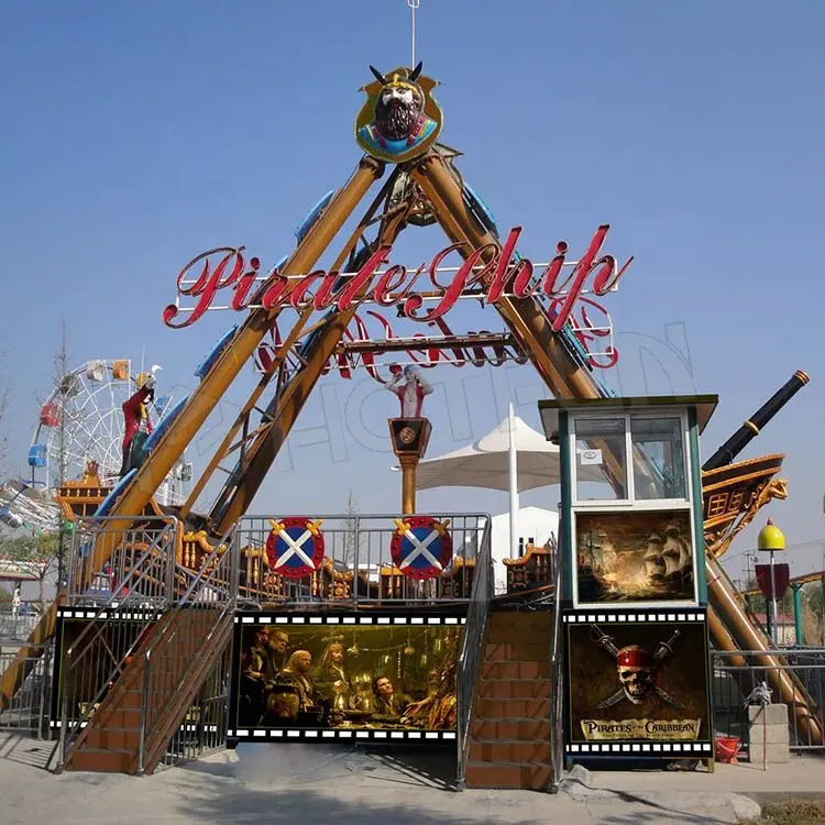 Fiberglass pirate ship playground equipment amusement rides for kids high quality kids theme park pirate ship for sale