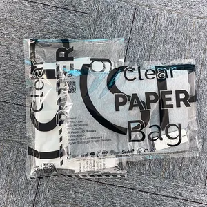 Sacs d'emballage en papier translucide transparent en cellophane