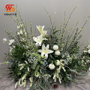 Arreglo Floral de Seda para Decoración de Bodas, Estilo Bosque, Tendencia Nueva, Flores Verdes, Lirios, Decoración de Suelo para Bodas - Product Image 2