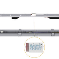 Luminaires industriels LED étanches IP66 de 1200 mm (4 pieds) à trois fonctions, luminaire linéaire à installation rapide pour atelier, certifié CE SAA