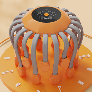 Dispositivo electrónico de masaje calmante montado en la cabeza de pulpo, terapia de luz roja, instrumento de masaje de cabeza de vibración frecuente - Product Image 3
