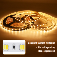Bande LED flexible 5050 double face 20M CCT 60 LED/M, découpable, 24V pour éclairage décoratif intérieur d'escaliers et d'armoires