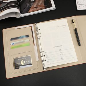 Custom A5 Three-fold Notebook Loose-<b>leaf</b> Binding Replaceable Inner Pages Journal Organizer Business Meeting Gift Notebook Binder - Product Image 4