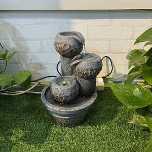 Fontaine d'eau de bureau Quanfangyuan 16x17x25cm, boule Feng Shui, ornement de bureau avec fonction lumineuse - Product Image 2