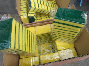 Vente en gros en vrac Prix bon marché Éponges en PU avec tampon à récurer Éponges de nettoyage de la vaisselle Éponge de nettoyage de cuisine pour le ménage - Product Image 4