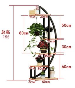 Support de fleurs à plusieurs niveaux intérieur/extérieur peu encombrant <span class=keywords><strong>pour</strong></span> la maison, le jardin, l'étagère suspendue d'orchidées <span class=keywords><strong>pour</strong></span> le salon, le balcon et la chambre à coucher. - Product Image 6