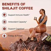 Energía café MCT aceite de coco Etiqueta Privada hongo reishi café shilajit café