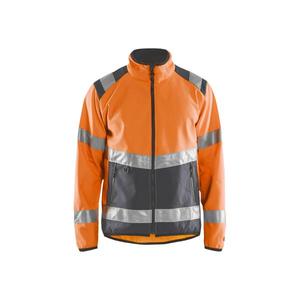 BLAKLADER - 487725165396XXL Softshell jacket <b>Hi</b>-<b>Vis</b> <b>Orange</b>/Mid grey - EAN 7330509745076 <b>HI</b>-<b>VIS</b> WORKWEAR - Product Image 1