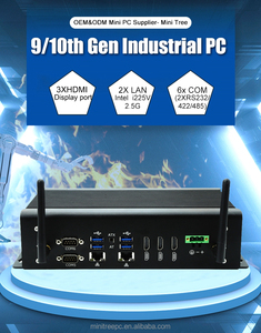 I7 9750H Mini <span class=keywords><strong>PC</strong></span> Công Nghiệp x86 <span class=keywords><strong>PC</strong></span> 9th 10th I7 3XHD 4K Hiển Thị 6COM RS232/485 9-36V Máy Chủ Nhúng Gồ Ghề Máy Tính Với Chứng Khoán - Product Image 5
