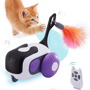 Neues laufendes Auto Intelligente Fernbedienung Elektrisches Katzen spielzeug Seit Hi Fun Cat Stick Pet Cat - Product Image 1