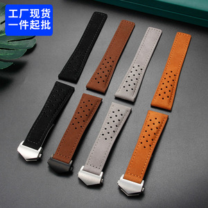 Adecuado para relojes TAG <span class=keywords><strong>Heuer</strong></span> con orificios de ventilación y cierre desplegable de 20, 22 y 24 mm. - Product Image 4