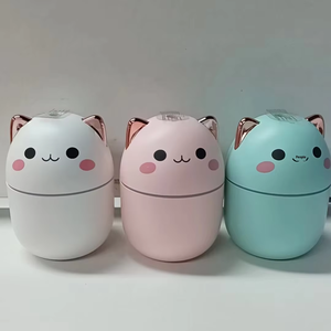 <span class=keywords><strong>Mini</strong></span> humidificateur d'air 250ml avec diffuseur d'arôme mignon veilleuse brume froide pour chambre à coucher, maison, voiture, plantes, purificateur pour usage domestique - Product Image 3