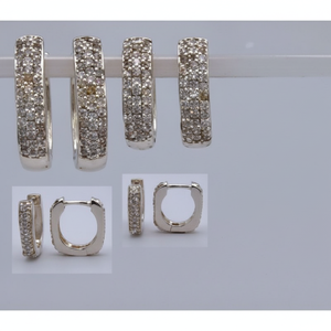Orecchini geometrici in rame alla moda con Clip e polsino per matrimoni - Product Image 1