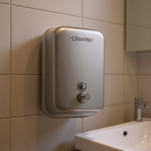 Distributeur de savon liquide mural en acier Dianhydro 0,8 L, hauteur 180 mm - Product Image 3