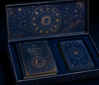 Offre Spéciale : Impression Personnalisée de Cartes de Tarot et de Jeux d'Oracle avec Livret – Les Douze Signes du Zodiaque, Bordure Métallisée, Journal