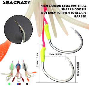 OEM ODM Señuelo Artificial Luminoso/UV <span class=keywords><strong>de</strong></span> 61g, tipo <span class=keywords><strong>Calamar</strong></span> y Faldas <span class=keywords><strong>de</strong></span> Pulpo con Anzuelo, para <span class=keywords><strong>Pesca</strong></span> <span class=keywords><strong>de</strong></span> Atún <span class=keywords><strong>en</strong></span> Río y Lago - Product Image 2