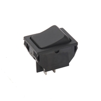 Interrupteur à bascule 6 broches marche/arrêt 10A 250VAC / 16A 125VAC, en plastique noir, à fixation sur panneau, pour bateau, appareils électroménagers et automobile