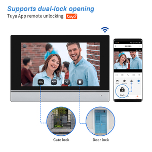 Intercomunicador inteligente WIFI de 7 pulgadas con monitor táctil, precio económico, video intercomunicador 1080P para la seguridad de tu hogar. - Product Image 3