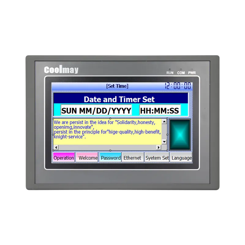 integrated plc and touch screen hmi 7inch