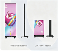 Pantalla LED Modular GOB Comercial para Interiores, Plegable, con Ruedas, Portátil, a Todo Color, Digital, IP65, Gráficos SDK