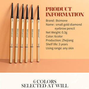 Crayon à sourcils double <span class=keywords><strong>tête</strong></span> triangulaire, résistant à l'eau et à la transpiration, rechargeable, 6 teintes, OEM ODM, marque privée, logo personnalisé, vente en gros - Product Image 2