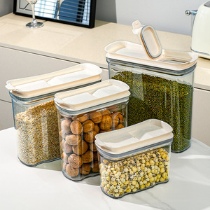 4.5L Transparent Airtight Plastic PET Waterproof Food Grade Kitchen Multifunction Square Camping <strong>Canister</strong> Flip Top <strong>Lid</strong> Modern - Product Image 3