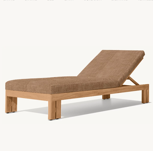 Bahçe Mobilyası Tik Ağacı Havuz Kenarı Rahat Şezlong Tik Ağacı Güneşlenme Koltukları - Product Image 1