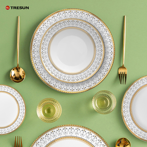 Modern Bone China Western Plats Simple Hotel Wedding Banquet Set Steak Salade Home Plats Home Restaurant Collection Céramique - Product Image 3