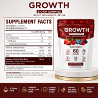 Gummies de Biotine Haute Puissance 10000mcg pour la Croissance des Cheveux, la Santé de la Peau et des Ongles – Complément pour Adultes et Adolescents – 60 Comprimés à Croquer – OEM Privé