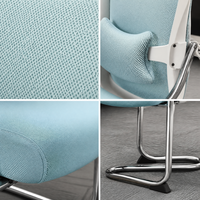Chaise de bureau de luxe en mousse haute résilience pour la vente en gros, chaise de direction, chaise de conférence, chaise simple pour le personnel