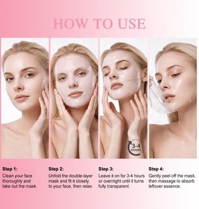 Maschera in Gel di Collagene Rosa con DNA di Salmone PDRN, Acido Ialuronico e Peptidi per la Cura del Viso, Etichetta Privata - Product Image 6