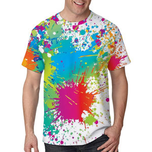 T-shirt Tie Dye sexy d'été à ourlet brut, style streetwear, vêtements de boutique pour filles - Product Image 2