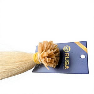 ผมต่อแบบปลายแบน Rusa Hair แท้จากเวียดนาม สีธรรมชาติ ไม่ผ่านการแปรรูป รับทำโลโก้  น้ำหนัก 100 กรัม แบบมัด  เย็บสองชั้นอย่างดี - Product Image 4