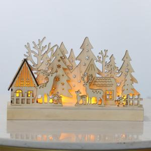 2024 New Item 6L Warm White <b>LED</b> MDF Deer and <b>Tree</b> Light for Christmas Holiday Party Decoration - Product Image 1