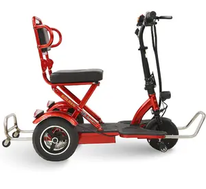 Falten der dreirädriger elektrischer Mobilität roller, Lithium batterie, 48v, 10ah, Motor 350w, Rollstuhl für ältere Menschen