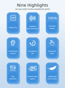 Alat bantu dengar telinga & pendengaran, produk tidak terlihat operasi sederhana headphone nirkabel tanpa melolong tanpa sumbat telinga - Product Image 2