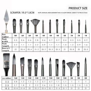 Trung Quốc Nhà Máy Giá OEM 24 cái Chất lượng cao nghệ thuật sơn bàn chải cho Nguồn cung cấp nghệ thuật - Product Image 6