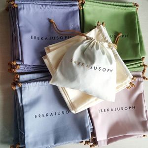 Factory Direct Sales Organic Cotton Biodegradable Durable <b>Drawstring</b> Bag Custom Logo Cosmetics Dust Sack Jewelry Packaging <b>Pouch</b> - Product Image 3