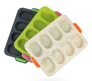 Moules à baguette en silicone antiadhésifs <span class=keywords><strong>mini</strong></span> <span class=keywords><strong>pour</strong></span> pain français, <span class=keywords><strong>pour</strong></span> plateau à <span class=keywords><strong>hamburger</strong></span>, <span class=keywords><strong>moule</strong></span> à hot-dog, grille à pain grillé, Amazon Hot - Product Image 2