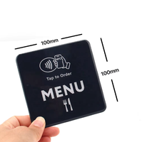 Autocollant de table NFC en acrylique avec logo personnalisé, menu numérique intelligent, étiquette adhésive pour restaurant, café, commande sans contact, plaque imperméable
