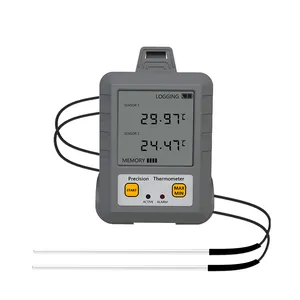 Endüstriyel yüksek hassasiyetli dijital ekran 2 kanallı termometre termistör termometre