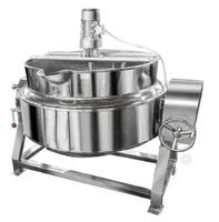 Marmite de Cuisson Industrielle 1000L à Double Enveloppe Certifiée CE, Chauffage Vapeur et Électrique, en Acier Inoxydable de Qualité Alimentaire pour Pasteurisation de Pommes et Transformation de Fruits
