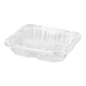 Venta al por mayor 22.6X20.1X4.7 Contenedores rectangulares de plástico para alimentos Caja de aperitivos desechable apilable para bandejas de frutas y verduras para ensalada - Product Image 3