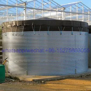 Hot sale10000 liter Harga 20000 liter tangki air galvanis 50m3 -1000 m3 untuk akuarium pembiakan ikan