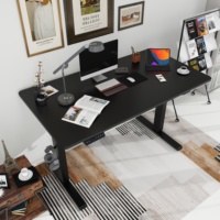 Bureau assis-debout ergonomique moderne en métal à hauteur réglable avec moteur unique pour utilisation informatique